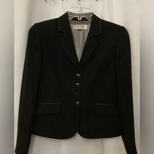 Women's TAHARI BLACK PINSTRIPE Blazer FLAWLESS